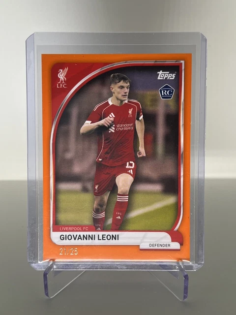 Giovanni Leoni - Topps Liverpool FC Collector Tin 2025 Rookie /25 EN NM