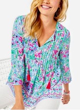 Top túnica LILLY PULITZER Marilina*ALLIGATOR ISLE* azul Amalfi talla grande