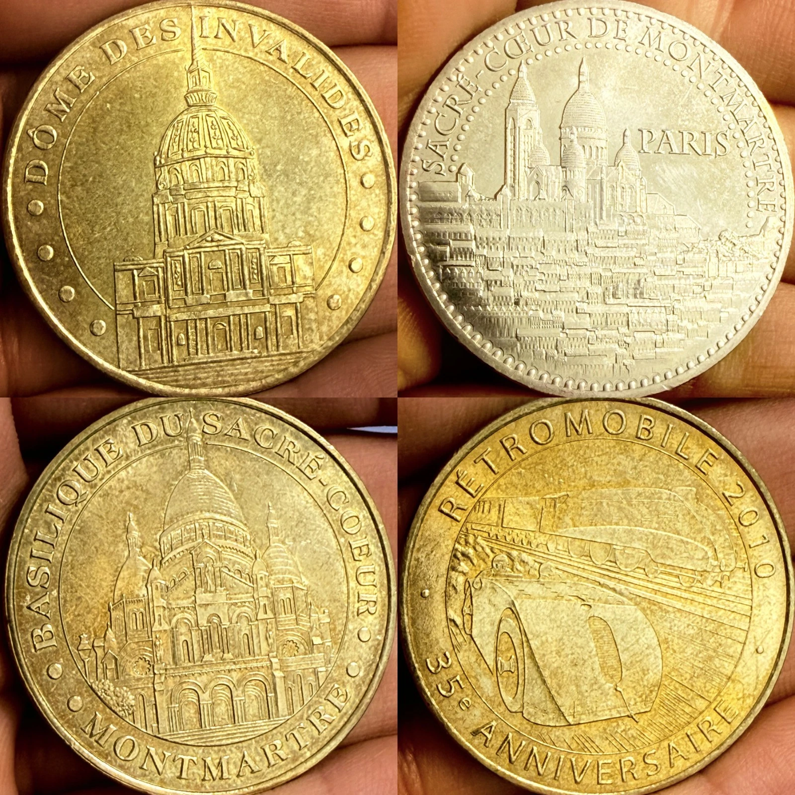 Paris 75 - Lot Jetons Touristiques Médailles Souvenirs Monnaie de Paris