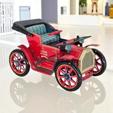 Vintage Lever Action Modern Toy Car Bright Red Made in Japan