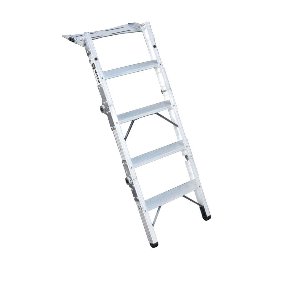 Westin 10-3000, One Truck-Pal Tailgate Ladder Natural Aluminum Performance Parts - Image 2 of 4