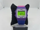 Timex T2N100 Digital Watch Purple Yellow Vintage Classic Elegant NB/NA
