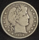 1908 O United States Barber Half Dollar 50C Silver Coin