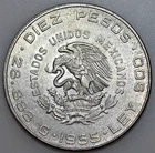 Photo of a 1955 Mexico 10 Pesos Silver from an eBay listing that sold on Jul 19, 2026