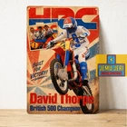 David Thorpe Honda HRC Motocross Vintage Metal Poster Tin Sign 20x30cm