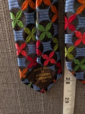 Robert Talbot Silk TBest Of Class HandMade  USA Easter Geometric Floral Bright!!