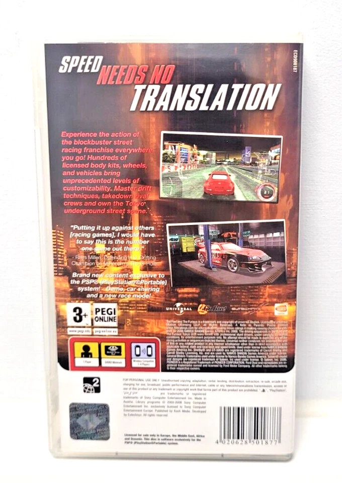 PSP the Fast and the Furious Sony PSP Boxed with manual - Image 2 of 4