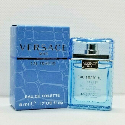 EAU FRAICHE By Versace Man edt MINI splash ML NEW In Box