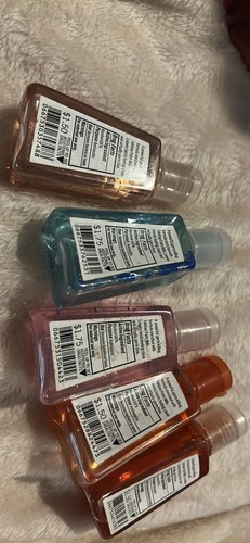 Bath & Body Works 5 Old Style Anti-Bacterial Hand Gel Pocketbac 1 Oz Mix Scent - Picture 2 of 4
