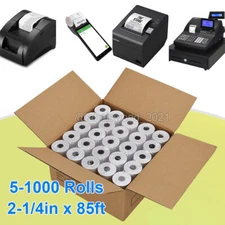 2-1/4" x 85' Thermal Receipt Paper For POS Cash Register 5 - 1000 Rolls BPA Free