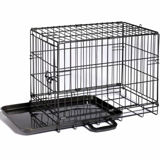 ProSelect Dog Kennel Medium Size Folding Crate Metal Pet Cage With