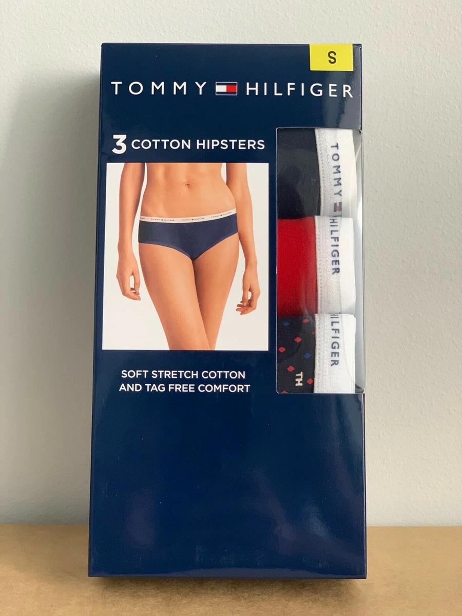 Tommy Hilfiger Womens Iconic Cotton Hipster Underwear - 3 Pack