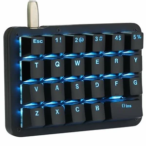 23 Clés Macro clavier mécanique jeu clavier bleu LED Allumage arrière avec interrupteur rouge