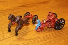 Vintage Cast Iron Horse Drawn Pumper Truck no — photo 3