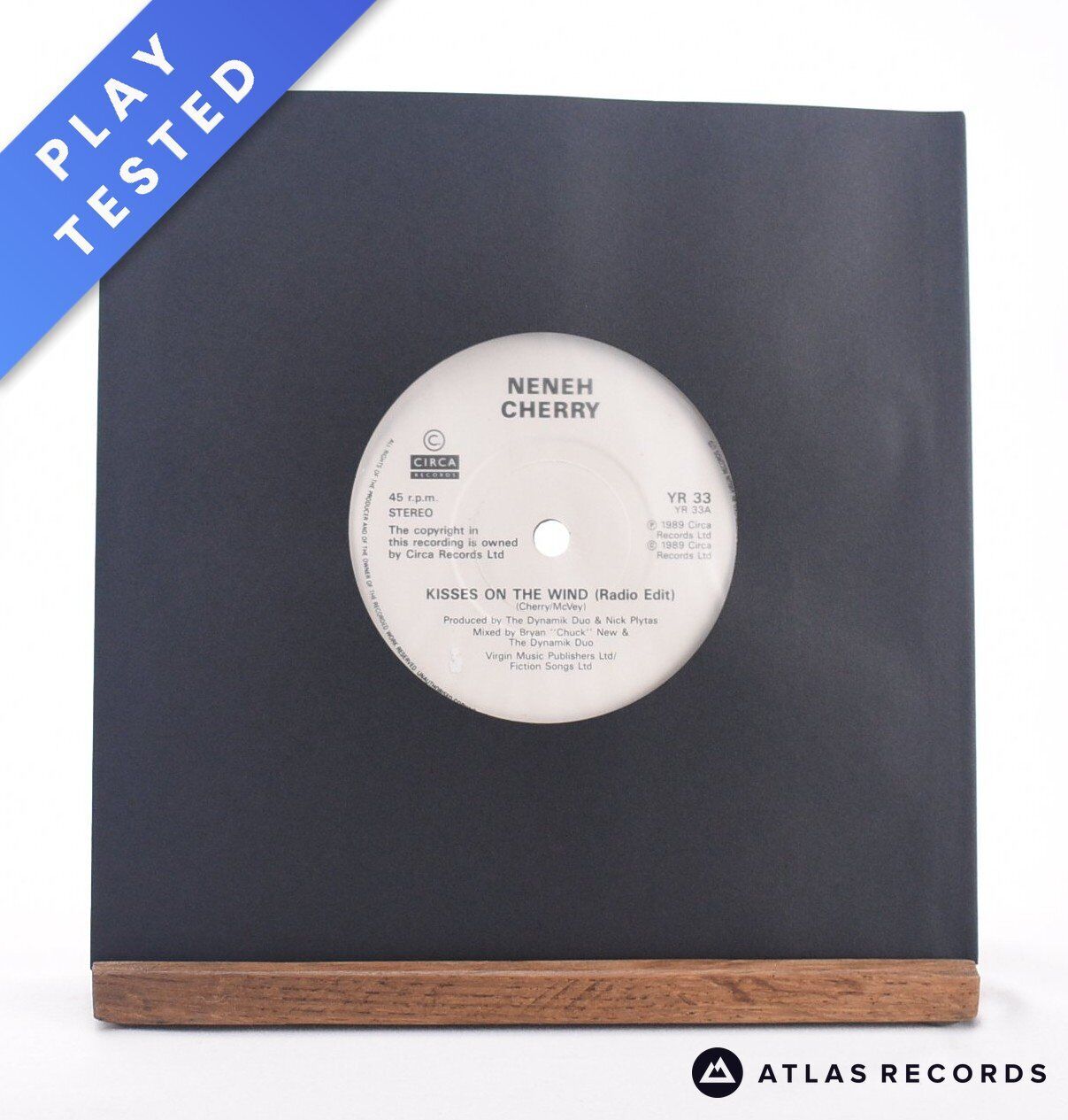 Neneh Cherry - Kisses On The Wind - 7" Vinyl Record - Plain