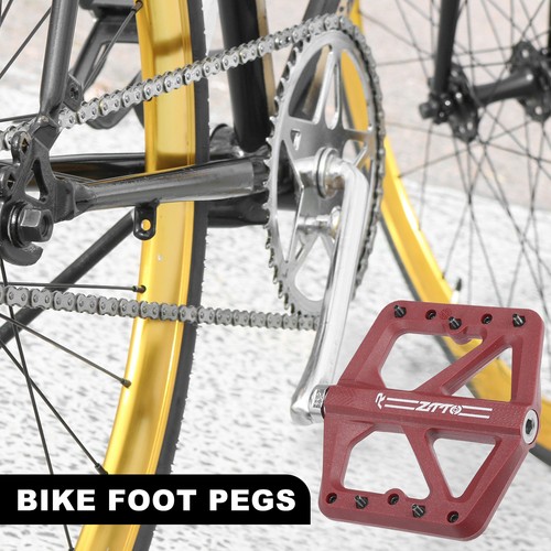 1 Pair Nylon MTB Bike Rear Foot Peg Pedal Red Fit 9/16 Inch Axle BMX MTB Bike - Picture 3 of 7
