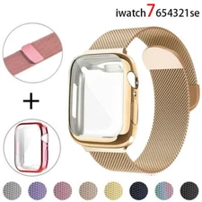Magnetic Milanese Loop Band Strap Case For Apple Watch 11 10 9 8 7 6 5 4 SE 3 2