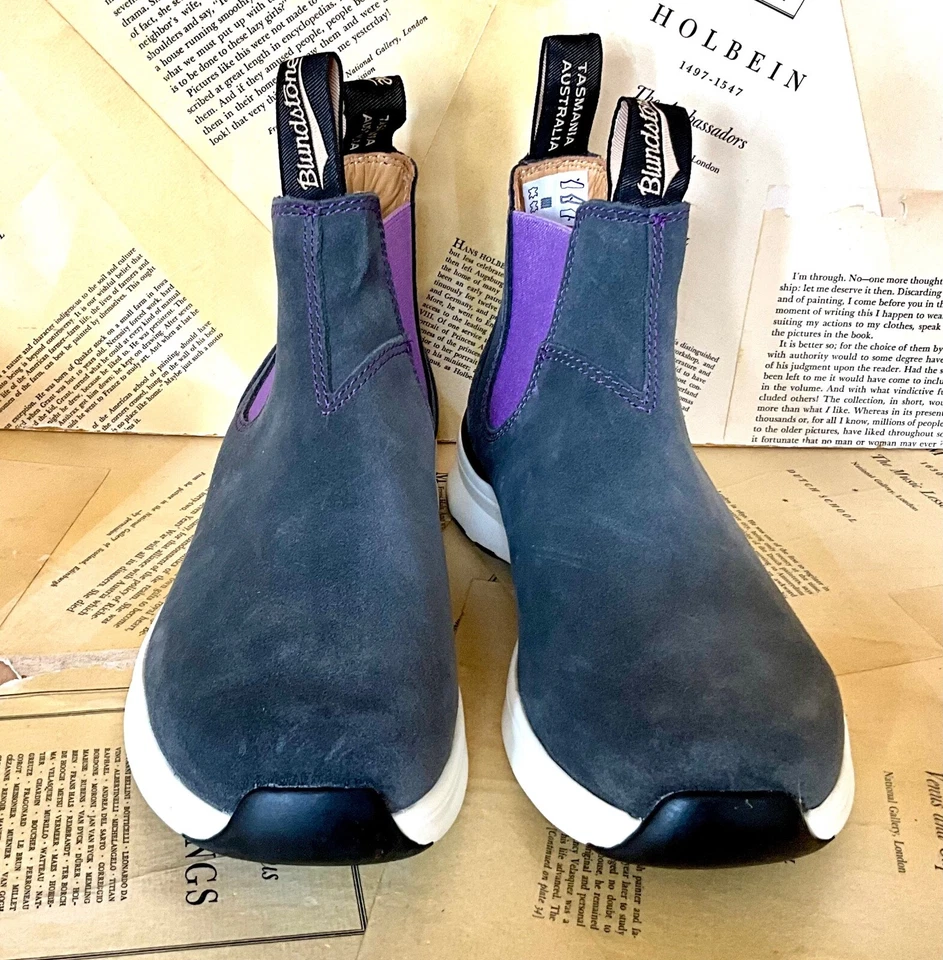 Bota Chelsea Free People Blundstone #2140 Cinza Roxa UE 37/EUA 7/AU/Reino Unido 4 NOVA - Imagem 4 de 4