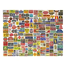 190 Model Train Signs, HO-Scale, Multi-Scale Advertising Signs, 1 STICKER SHEET