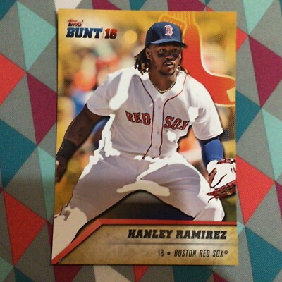 #21 Hanley Ramirez Red Sox  2016 Topps BUNT 5X7 oversized Gold 07/10 Made