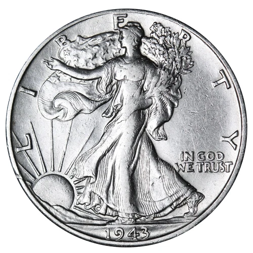 1943-D Walking Liberty Half Dollar In AU Condition