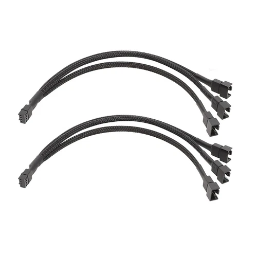 2Pcs 3/2/1 Way 4Pin PWM Fan Splitter Cable 9.8inch PC Fan Converters for