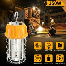 150W LED Temporary Work Light Hanging Construction Jobsite Lighting Fixture ETL