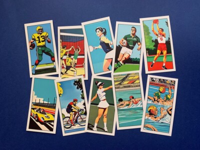 BELIEBTES SPORT RETRO STIL SAMMELKARTENSET ZWEITE SERIE