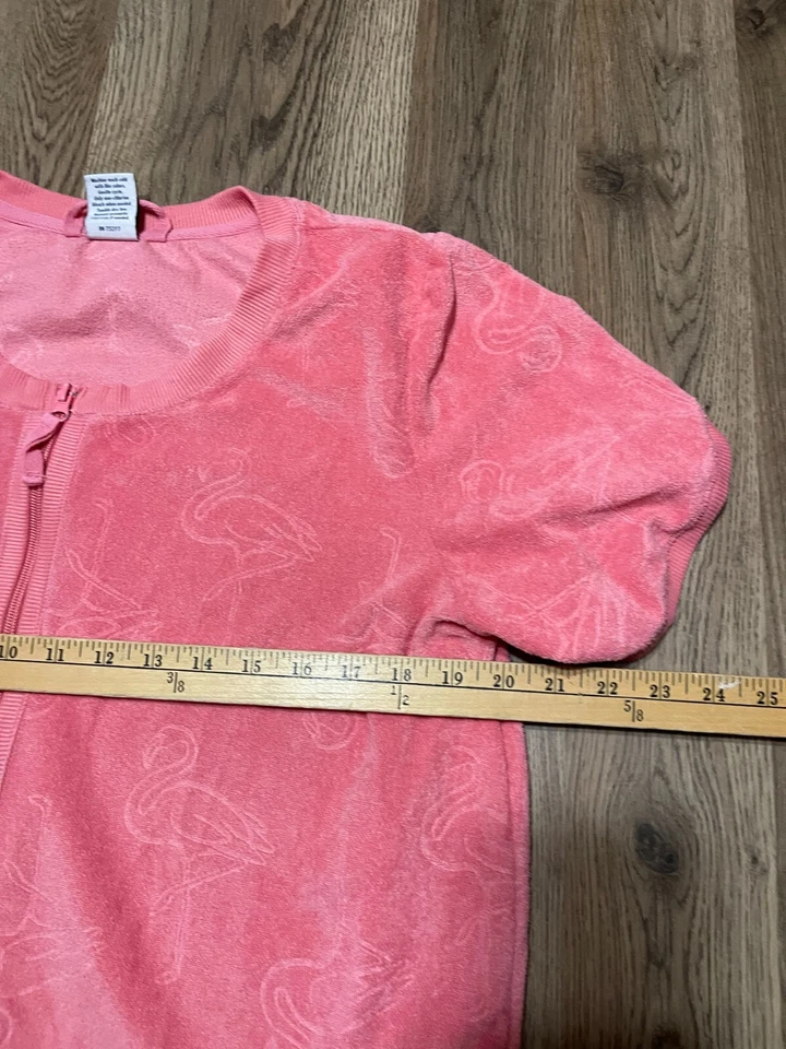 Croft & Barrow Dress, Women's Size Medium, Pink, Full Zip, Intimates, Flamingo - Image 3 of 4