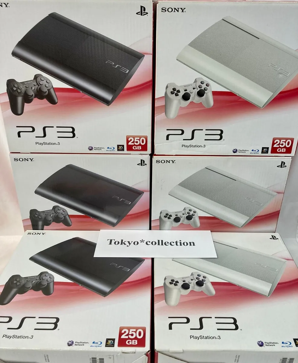 Sony PlayStation 3 PS3 250GB Black - White Game Console Set Full Box Fedex  F/S
