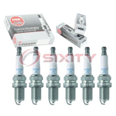 6 pcs NGK V-Power Spark Plugs for 1999-2004 Nissan Frontier 3.3L V6 - Engine vp