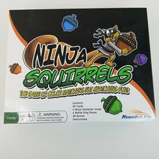 RoosterFin Board Game Ninja Squirrels - Color Matching Nut Snatching Fun 606