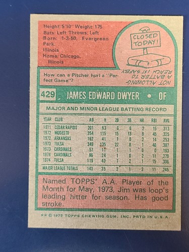 Tarjetas de béisbol Topps 1975 completan tu conjunto que elijas elegir cada una #221 - 440 - Imagen 267 de 277