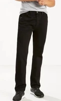 Levis Mens 501 Original Fit Denim Jeans Straight Leg Button Fly - Black - 32x32