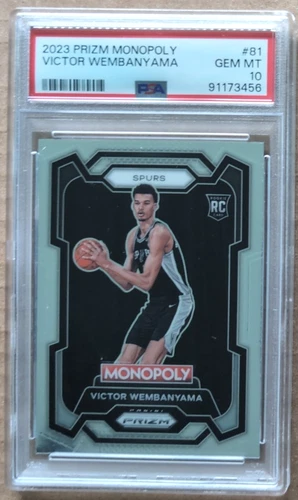 2023-24 Panini Prizm Monopoly #81 Victor Wembanyama RC - PSA 10 Gem Mint