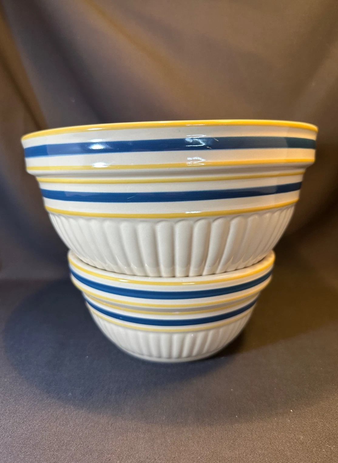 At Home Heirloom Pantry Collection LE Stripe Nested Mixing Bowls Set of 2
Opens in a new window or t