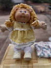 1985 Cabbage Patch Kids Doll HM#8 OK Factory Golden Double Braids Girl W/Glasses