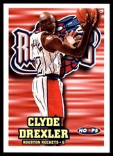 Clyde Drexler 1997-98 Hoops #58 Rockets NBA READ FREE SHIPPING AutographDen