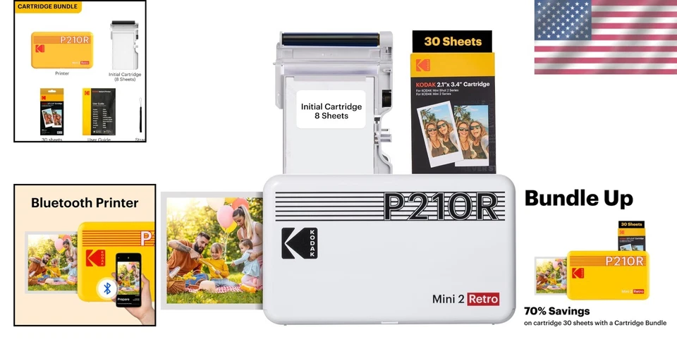 Compact 2x3 Photo Printer with Glossy Paper - Image 2 of 4