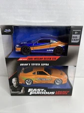 Jada 1:32 Fast & Furious 2001 Nissan Silvia 515 & Brian's Toyota Supra