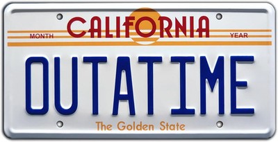 Back to the future sticker License weatherproof bumper vinyl decal