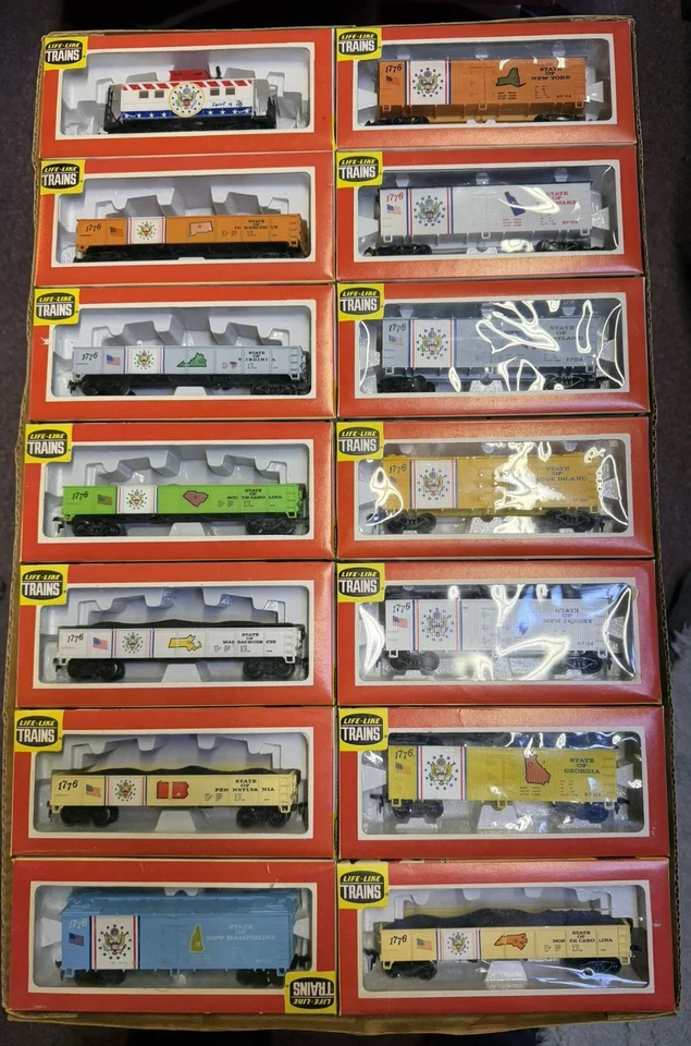 Vintage Raro HO Life-Like Spirit of 1776 Conjunto de Trem Completo com Carros, Motor - Imagem 3 de 4