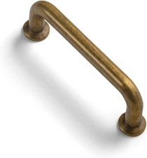 Brushed Antique Brass Cabinet Hardware Handle Retro 12 PCS