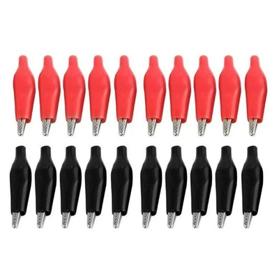 20pcs Black + Red Clips Connectors Repair Broken Cable Voltage Tester - Image 1 of 4