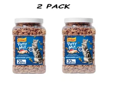 Purina Friskies Party Mix Cat Treats Beachside Crunch 20 oz Canister (2 Pack)