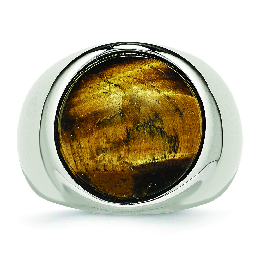 Chisel Stainless Steel Tiger's Eye Ring SR176 | eBay