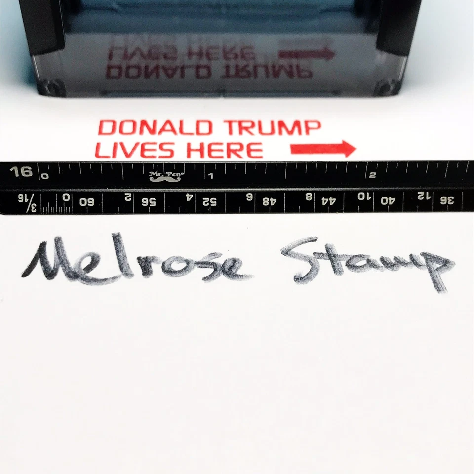 Donald Trump Lives Here Rubber Stamp Red Ink Self Inking Ideal 4913 - Image 4 of 4