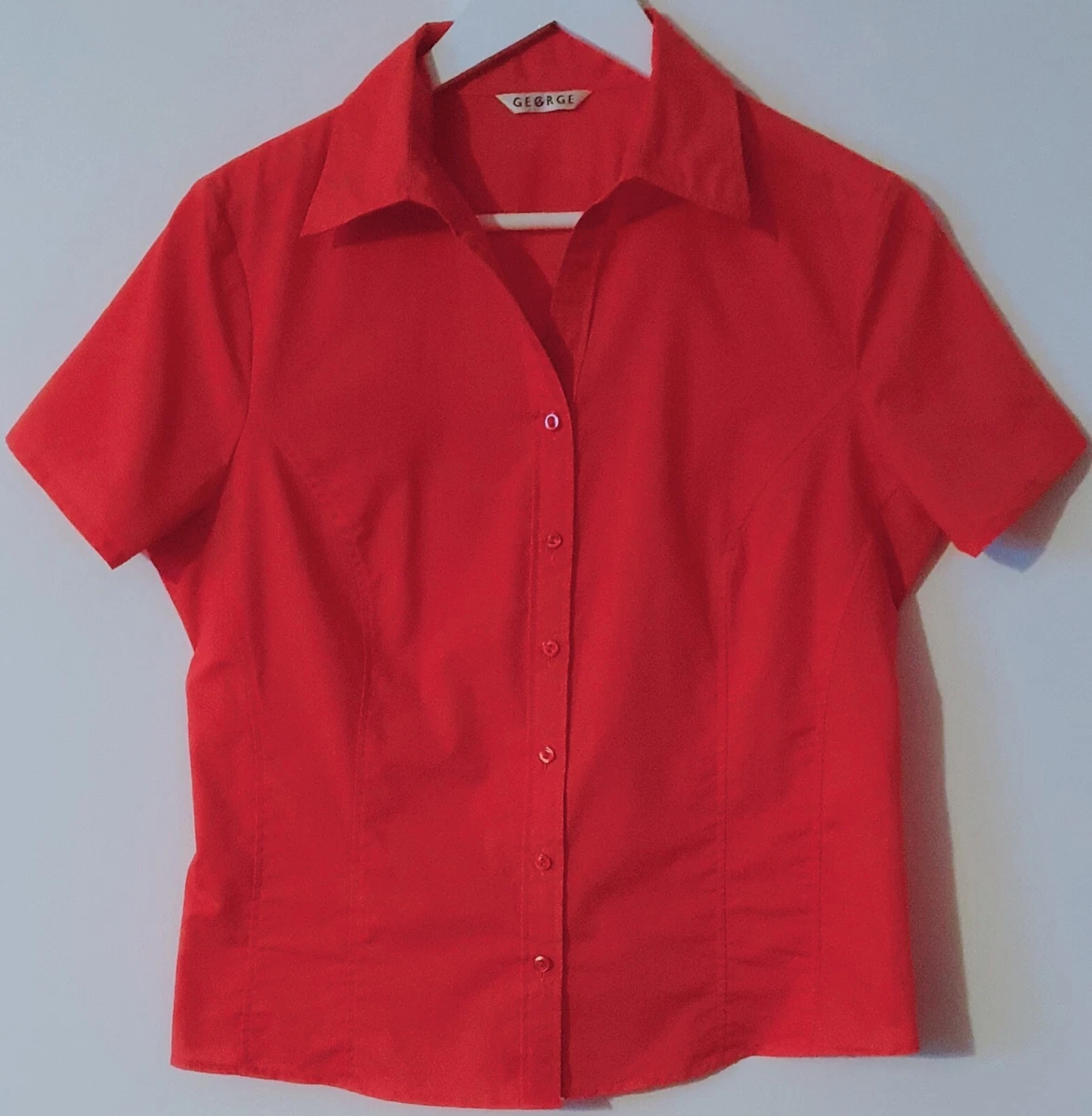 GEORGE Ladies Womens Coral Pink Shirt Size 14 eBay