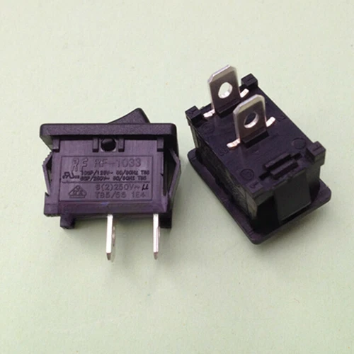 2pcs RF RONG FENG RF-1033 Rocker Switch 2Pins 2 Positions 6(2)A 250VAC