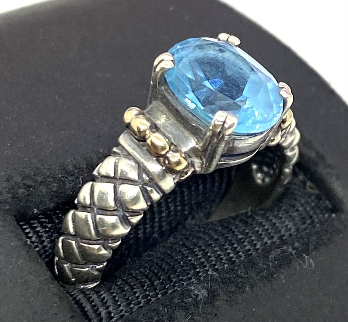 Vintage Clyde Duneier CID Sterling Silver 14K Gold Blue Vintage Clyde Duneier CID Sterling Silver 14K Gold Blue